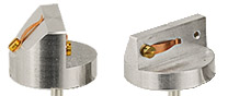 EM-Tec S-Clip Probenhalter mit 2x S-Clip auf 45/90°, Ø 25,4 mm ZEISSS Stiftprobenteller